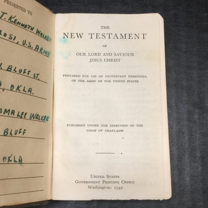 The New Testament - Chief of Chaplains - 1942