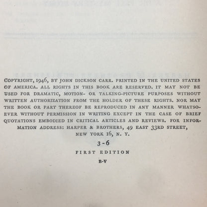 He Who Whispers - John Dickson Carr - First Edition - 1946