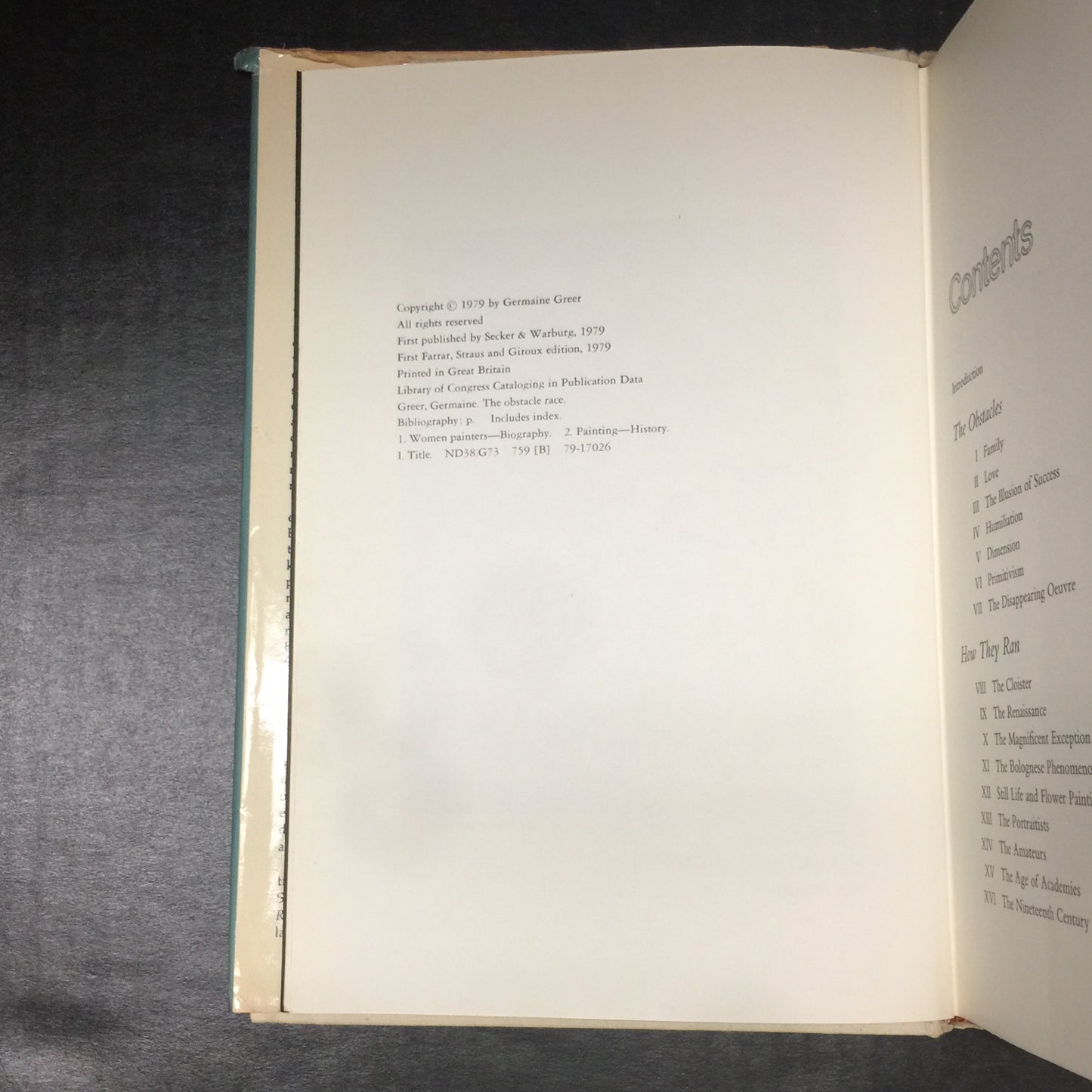 The Obstacle Race - Germaine Greer - Signed by Author - 1979