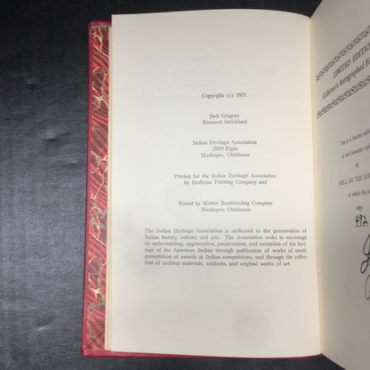 Hell On The Border - Jack Gregory and Rennard Strickland - Signed by Both Authors - Limited Edition - 1971