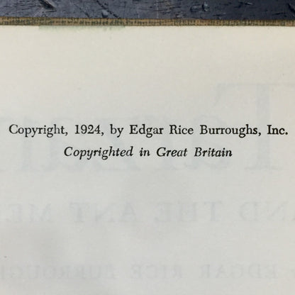 Tarzan And The Ant Men - Edgar Rice Burroughs - 1924