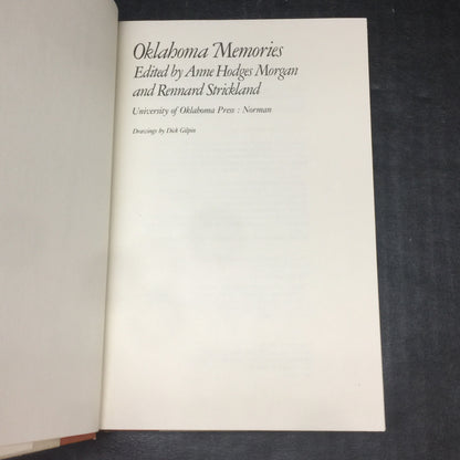 Oklahoma Memories - Anne Hodges Morgan and Rennard Strickland - Signed by Both Authors - First Edition - 1981