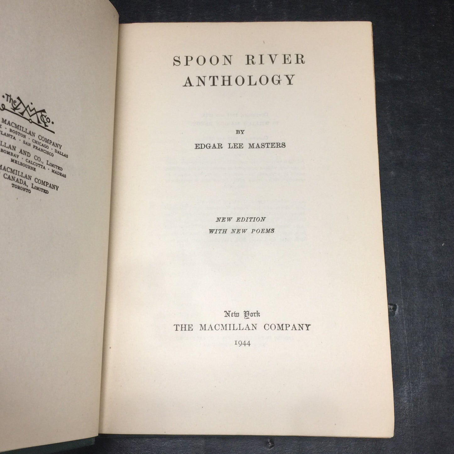 Spoon River Anthology - Edgar Lee Masters - 1944