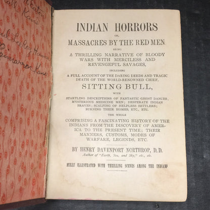 Indian Horrors - Henry Davenport Northrop - 1890