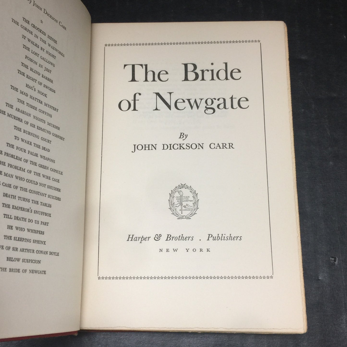 The Bride of Newgate - John Dickson Carr - First Edition - 1950