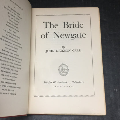 The Bride of Newgate - John Dickson Carr - First Edition - 1950