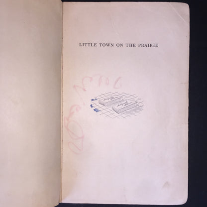 Little Town on the Prairie - Laura Ingalls Wilder - 1st Edition - Ex Library - 1941