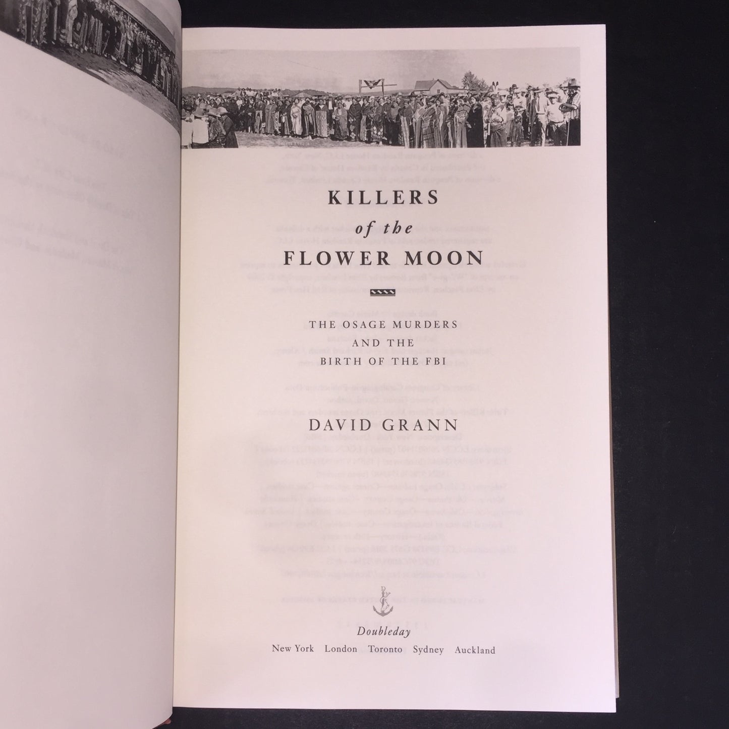 Killers of the Flower Moon - David Grann - 1st Edition - 2017