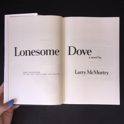 Lonesome Dove - Larry McMurtry - Signed Bookplate - 22nd Print - 1985