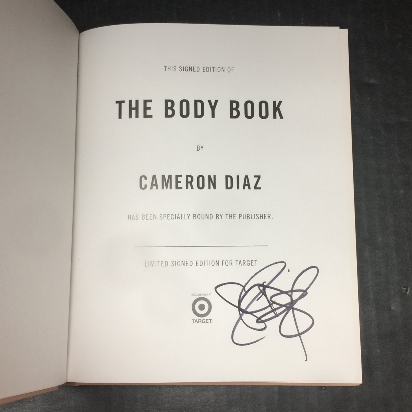 The Body Book - Cameron Diaz - Signed by Author - First Edition - 2014