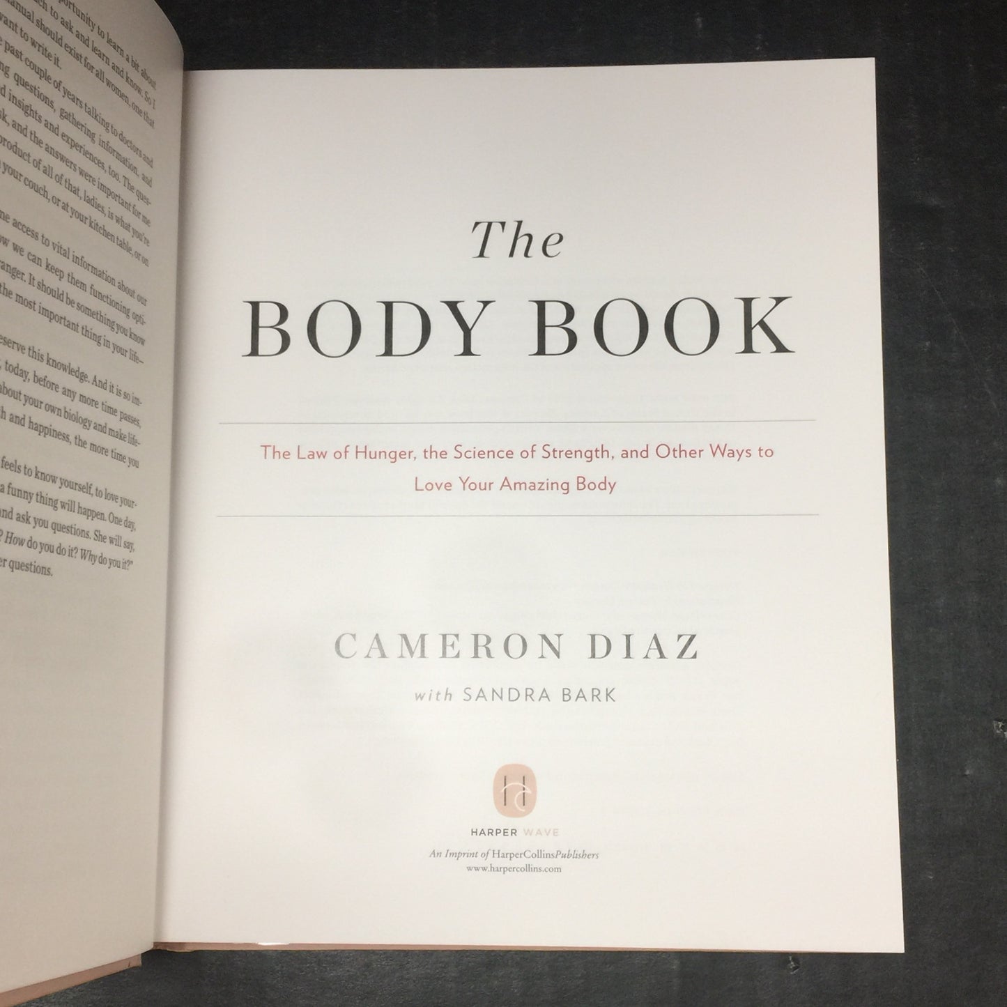 The Body Book - Cameron Diaz - Signed by Author - First Edition - 2014