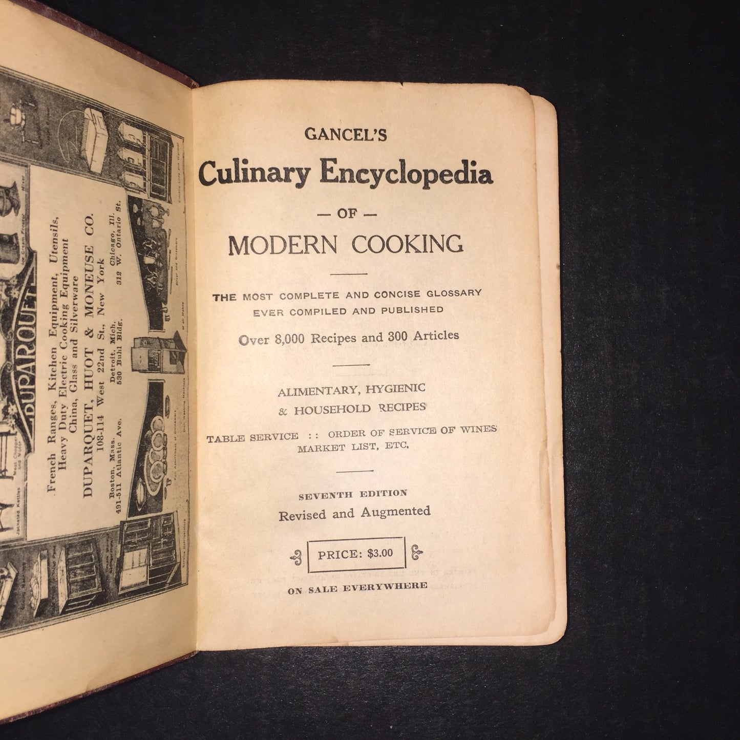 Gancel's Encyclopedia of Modern Cooking - J. Gancel - 1920