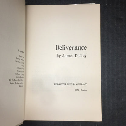 Deliverance - James Dickey - First Printing - 1970