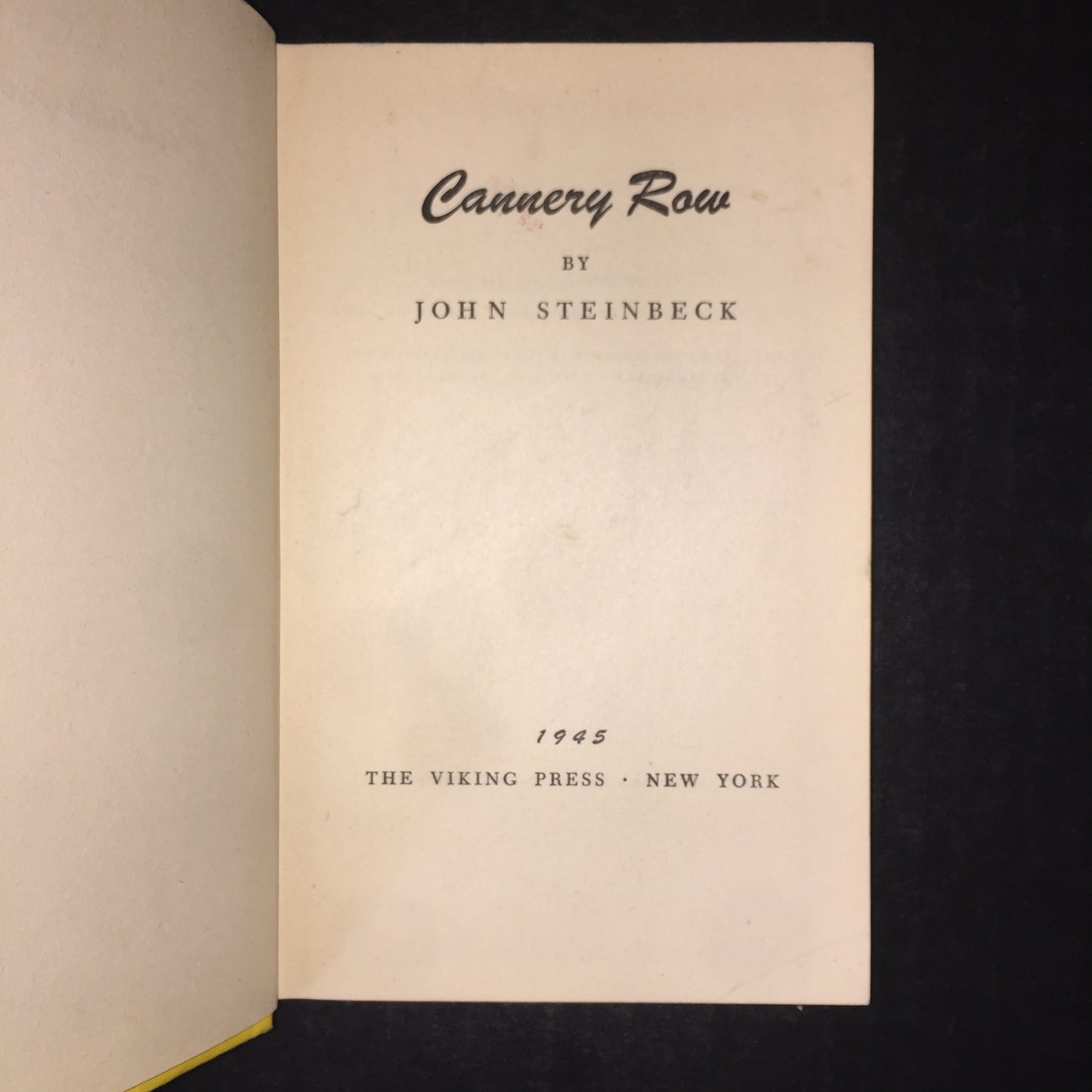 Cannery Row - John Steinbeck - 1st Edition - 2nd State - 1945