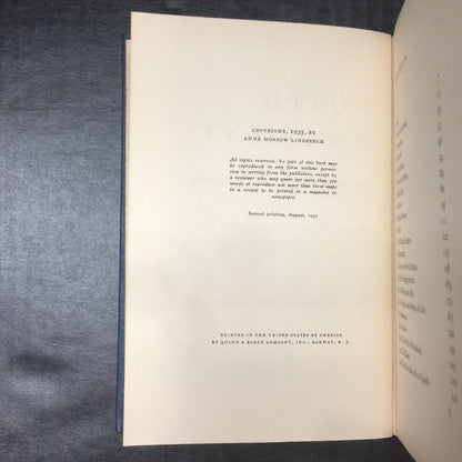 North to the Orient - Anne Morrow Lindbergh - Second Printing - 1935