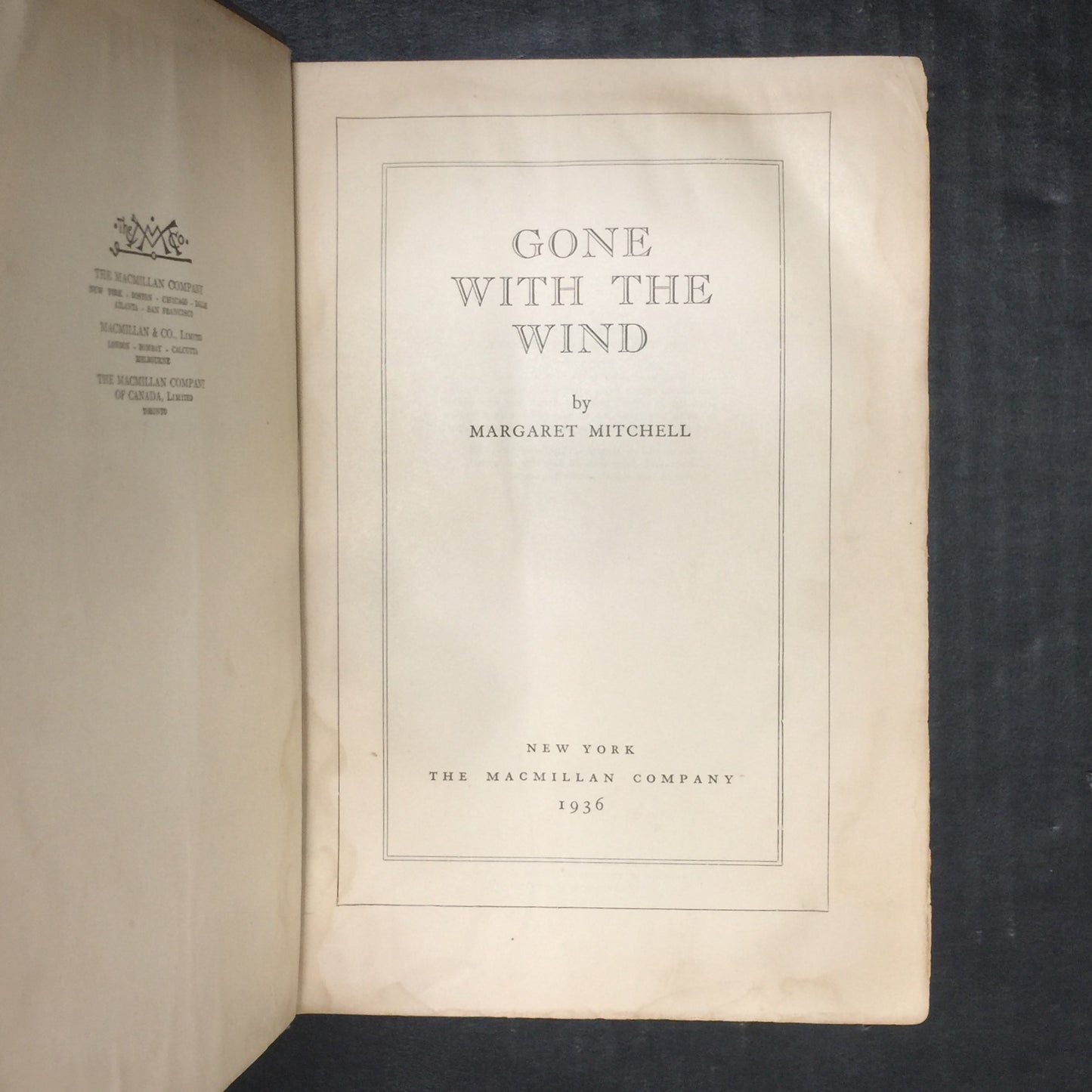 Gone With The Wind - Margaret Mitchell - Fourteenth Print - 1936