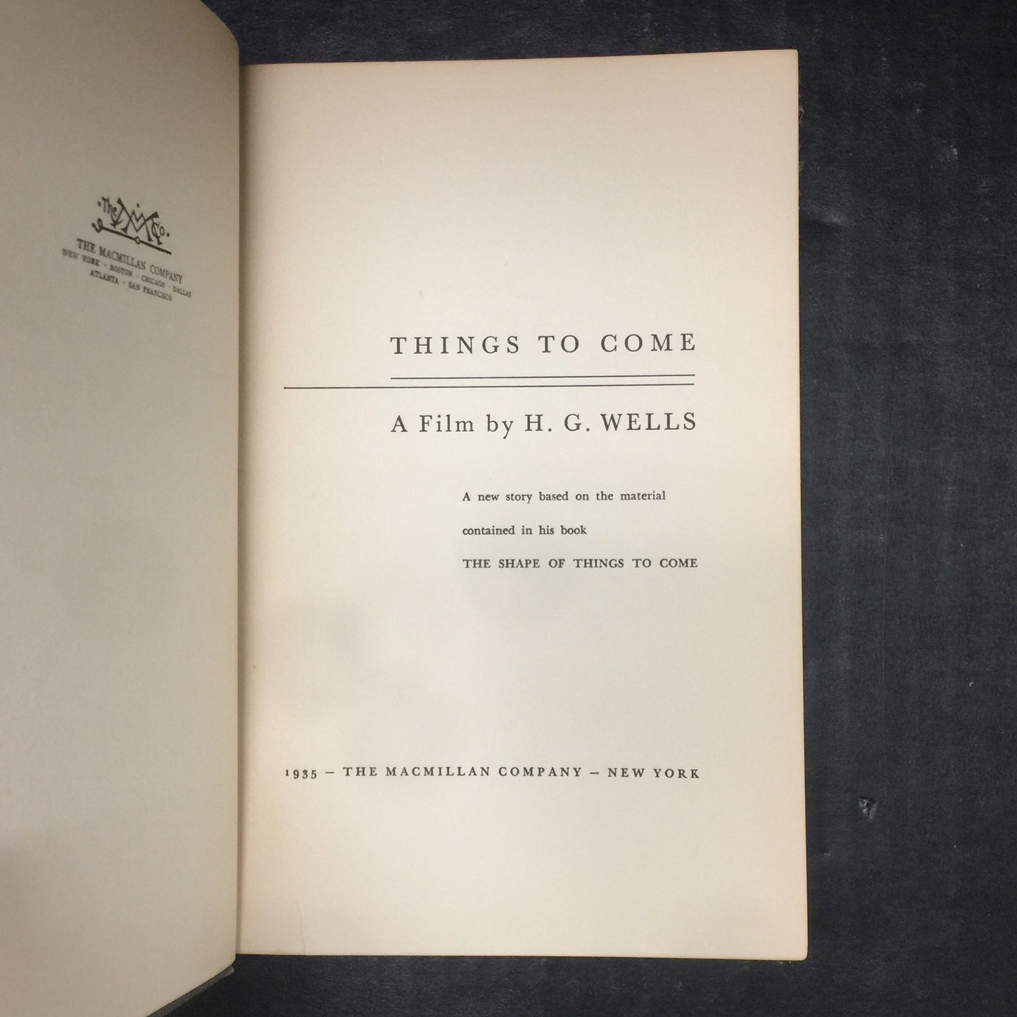 Things To Come - H.G. Wells - 1935