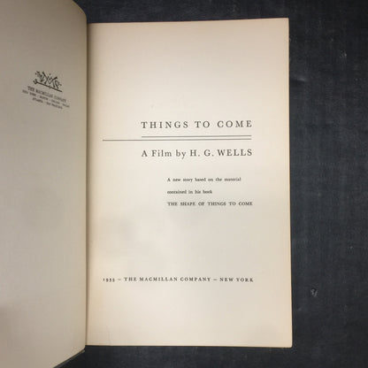 Things To Come - H.G. Wells - 1935
