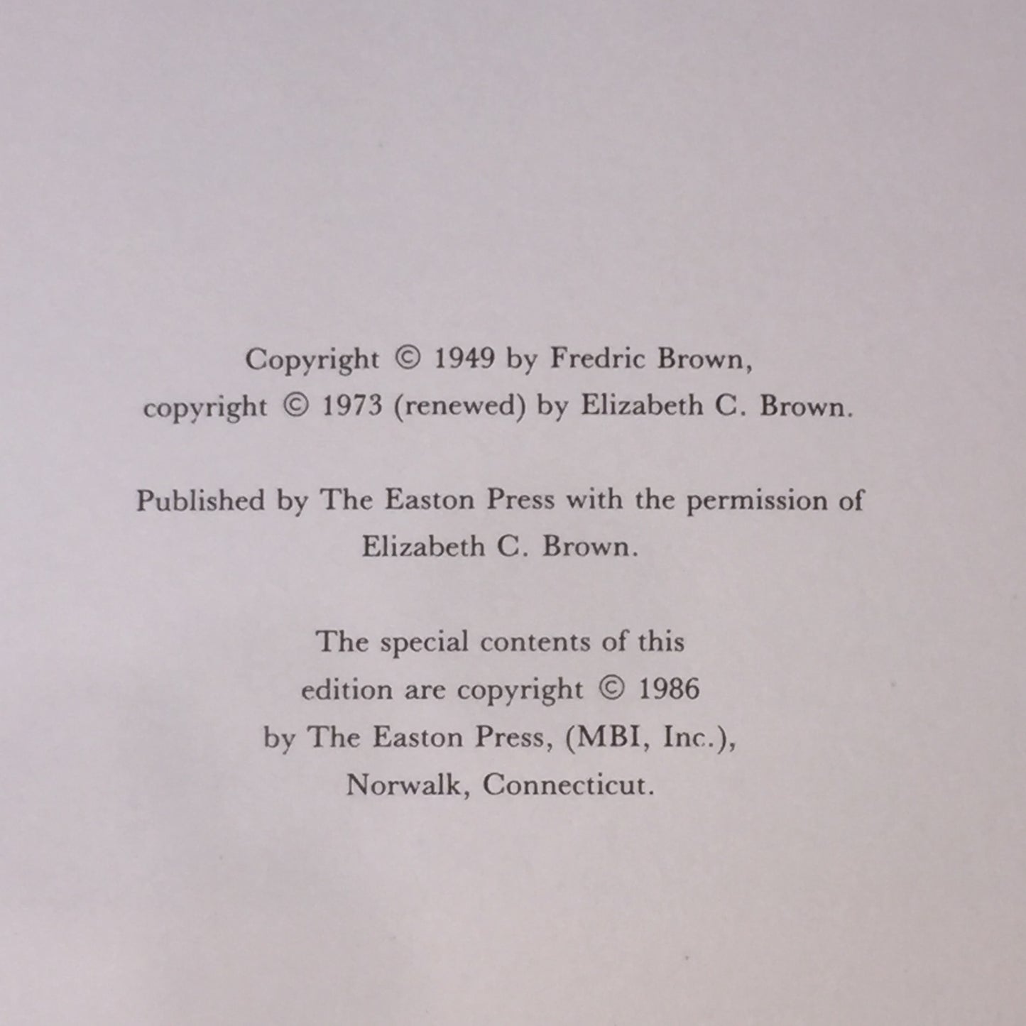 What Mad Universe - Fredric Brown - Easton Press - 1986