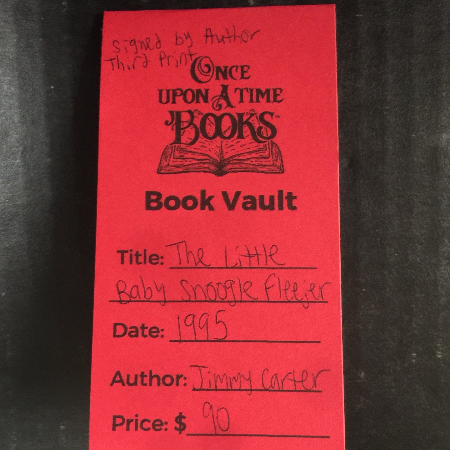 The Little Baby Snoogle-Fleejer - Jimmy Carter - Signed by Author - Third Print - 1995