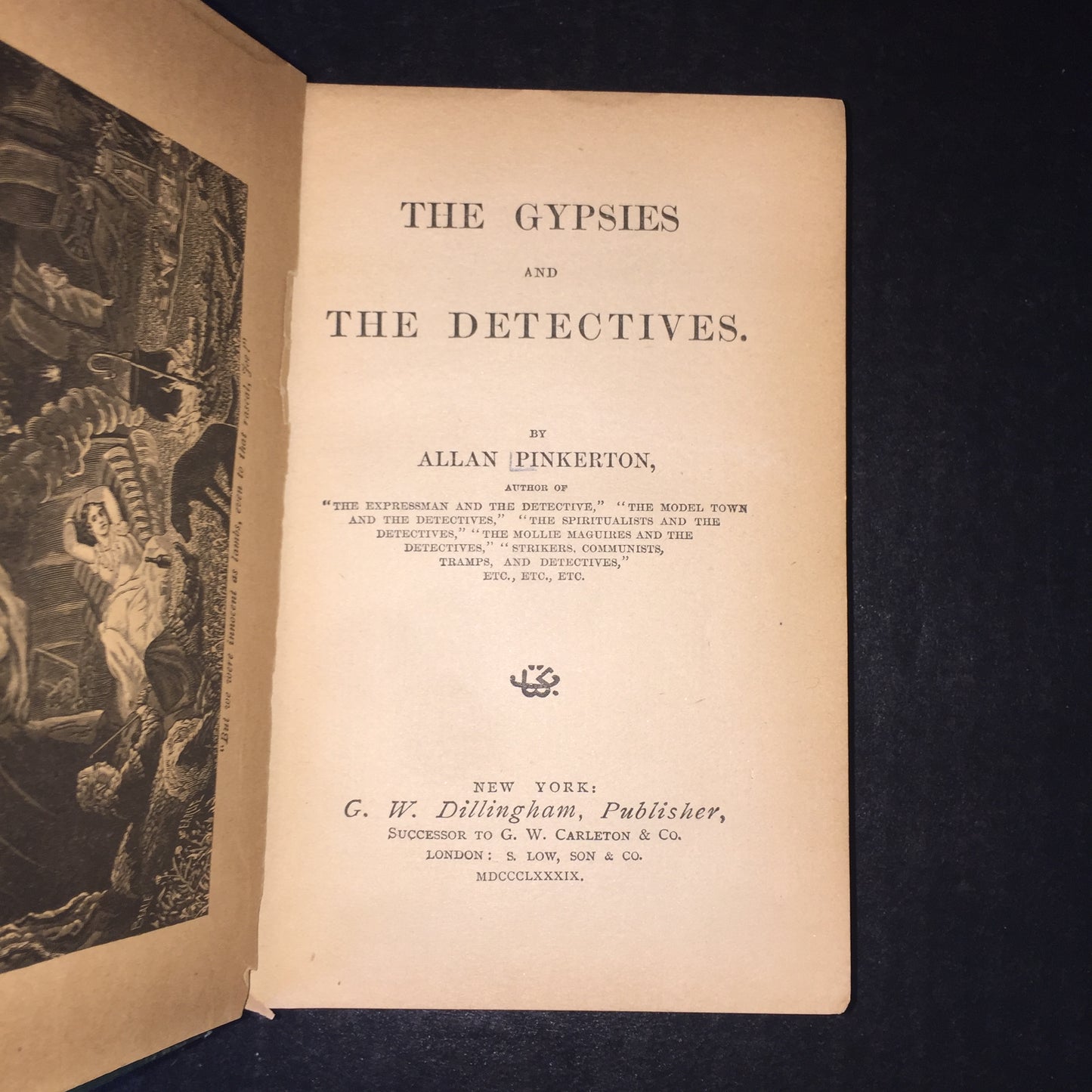 The Gypsies and Detectives - Allan Pinkerton - Later Print - 1889