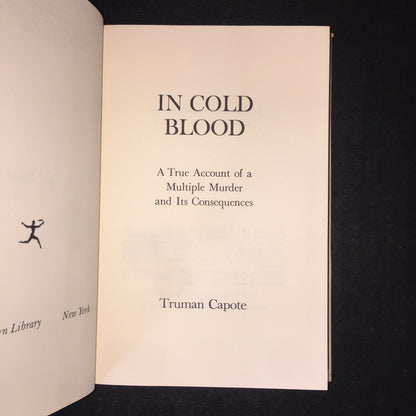 In Cold Blood - Truman Capote - Modern Library - 1965