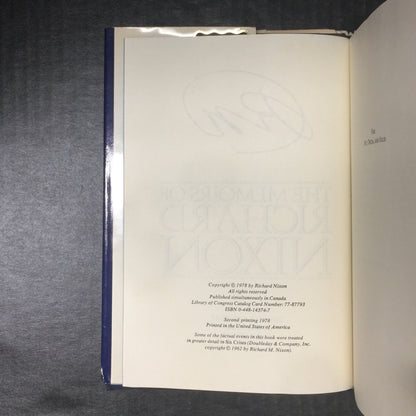 The Memoirs of Richard Nixon - Richard Nixon - Signed by Author - Second Printing - 1978