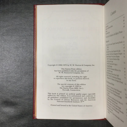 A Vindication of The Rights of Woman - Mary Wollstonecraft - Easton Press - 1992