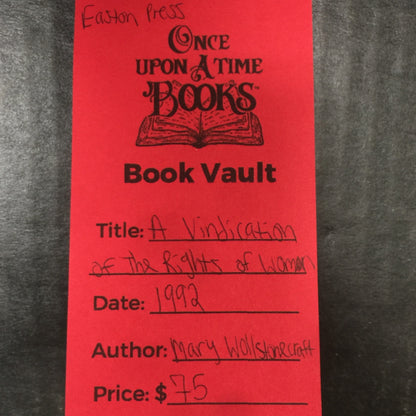 A Vindication of The Rights of Woman - Mary Wollstonecraft - Easton Press - 1992