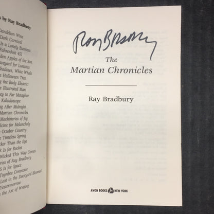 The Martian Chronicles - Ray Bradbury - Signed by Author - First Thus Edition - 1997