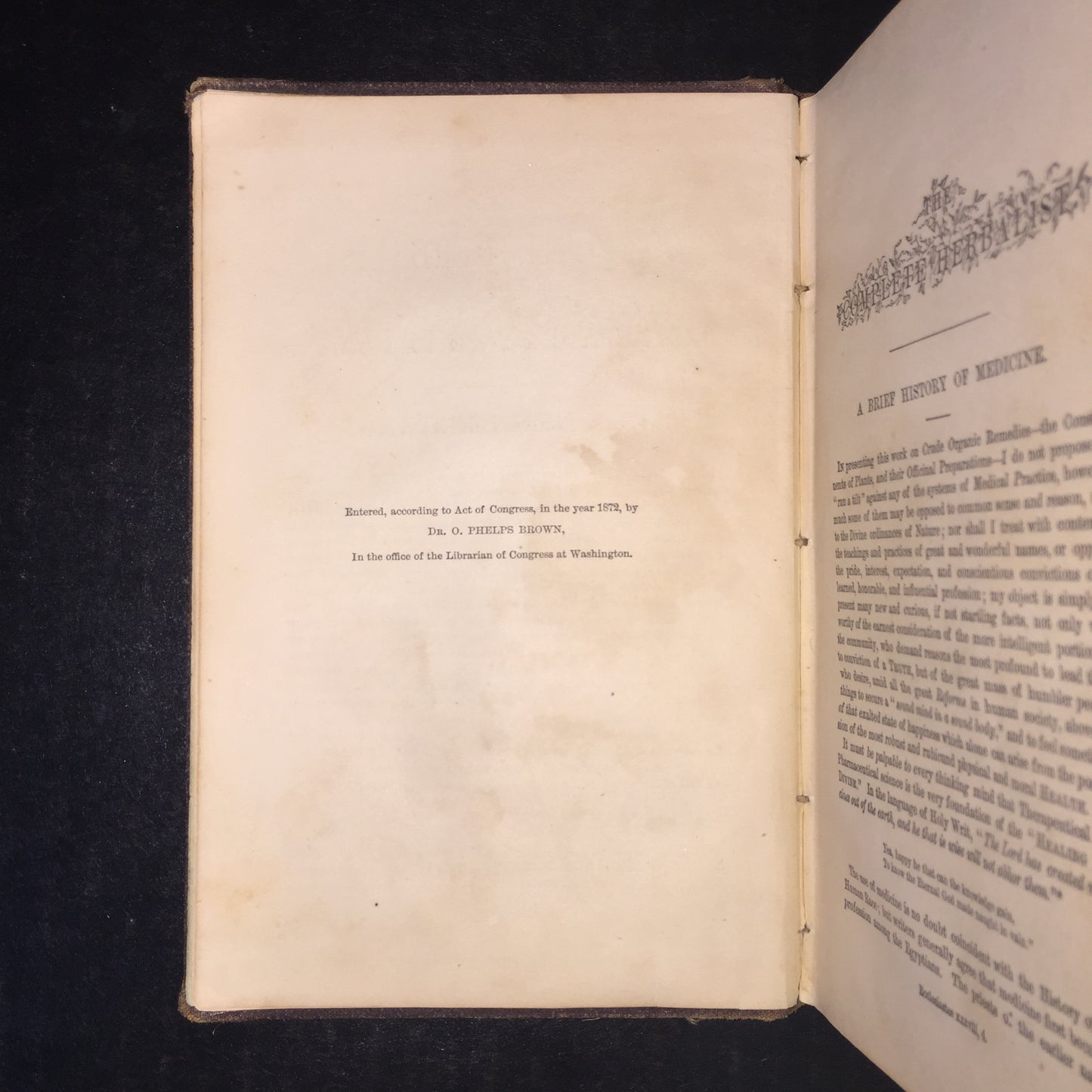 The Complete Herbalist - Dr. O. Phelps Brown - 1880