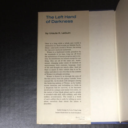 The Left Hand of Darkness - Ursula K. LeGuin - First Book Club Edition - 1969