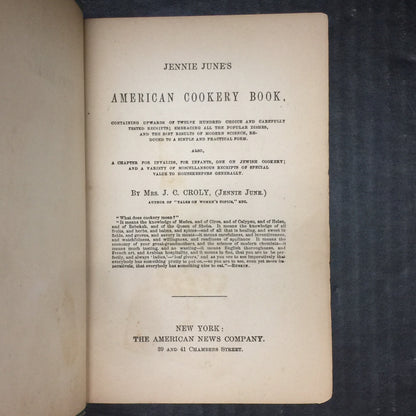 Jennie June's American Cookery Book - Jennie June - 1878