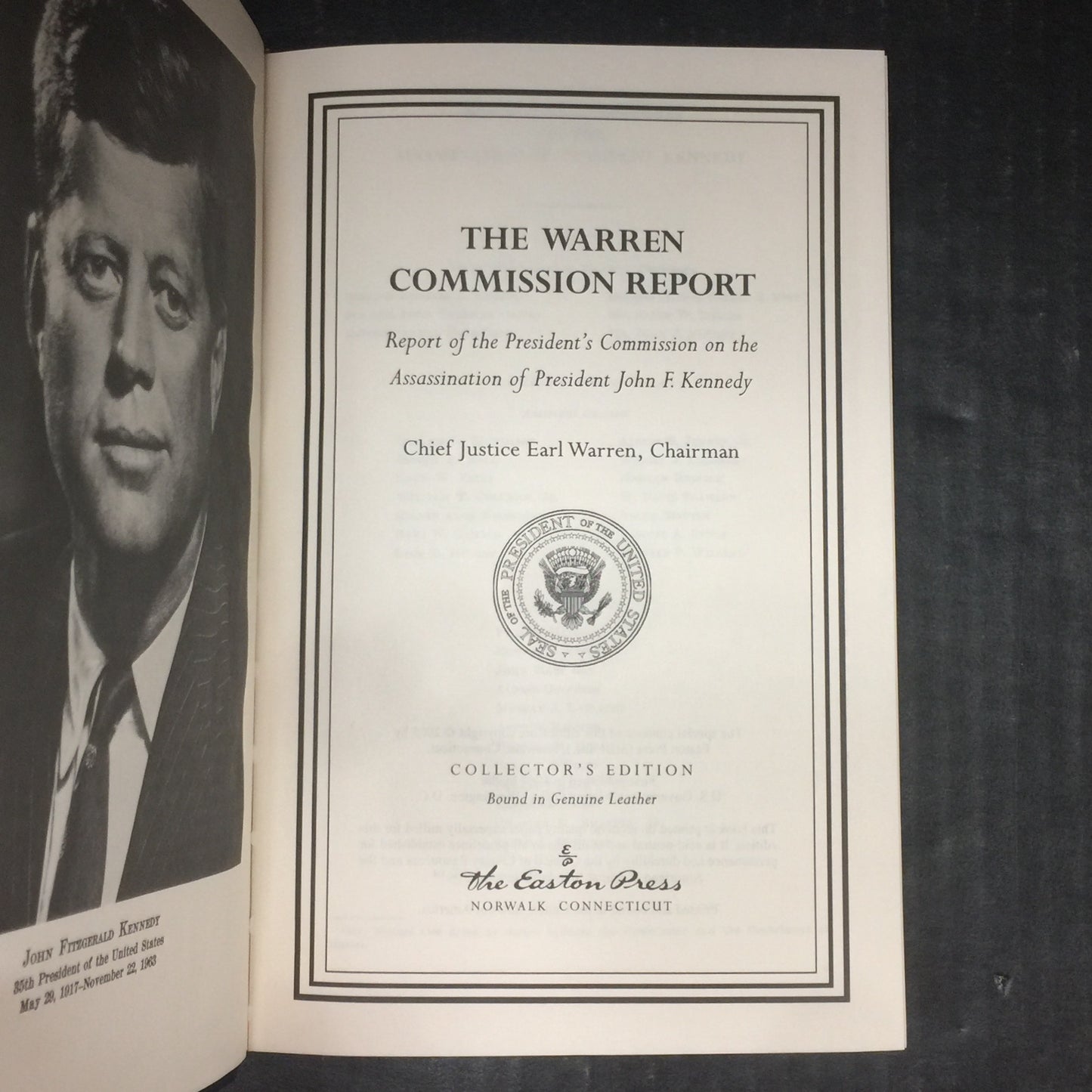 The Warren Commission Report - Earl Warren - Easton Press - 2005