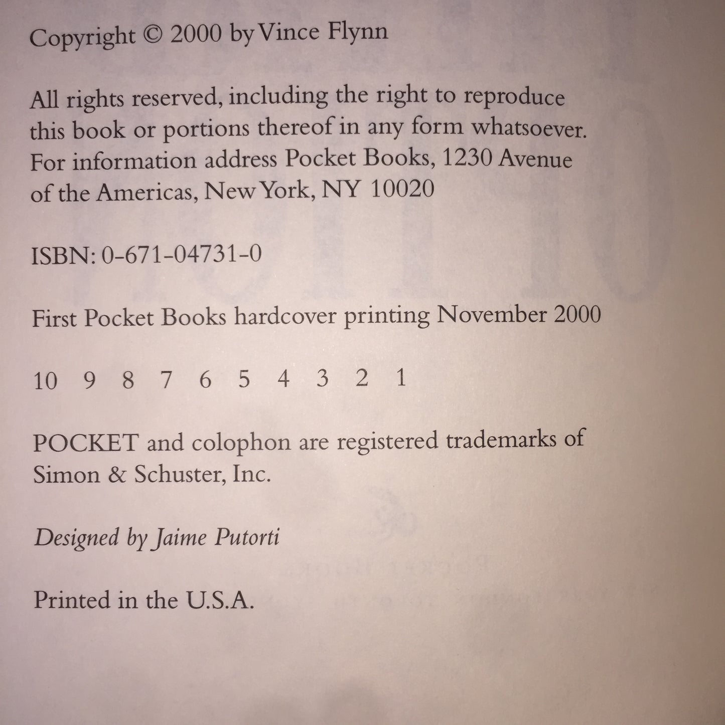 The Third Option - Vince Flynn - 2000