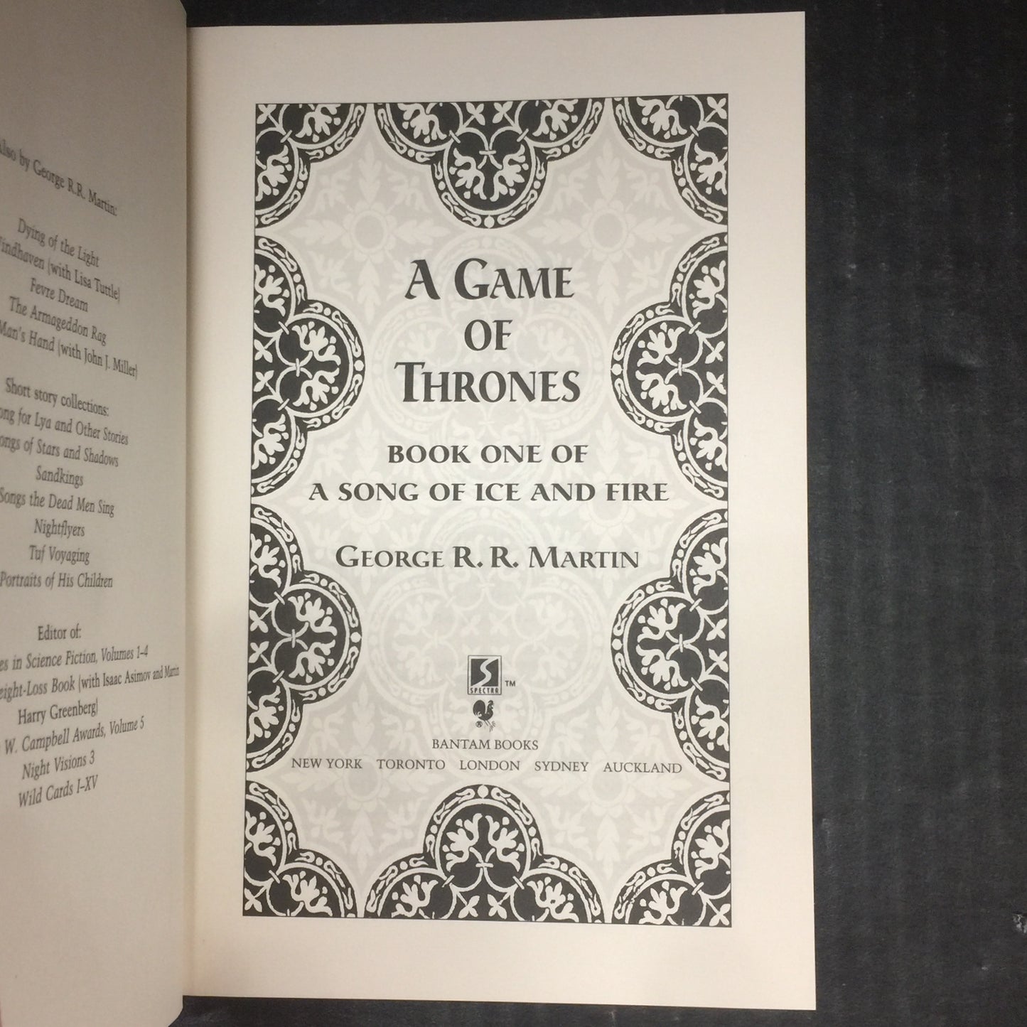 A Game Of Thrones - George R.R. Martin - First Edition - 1996