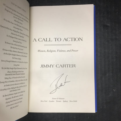 A Call To Action - Jimmy Carter - Signed by Author - 2014