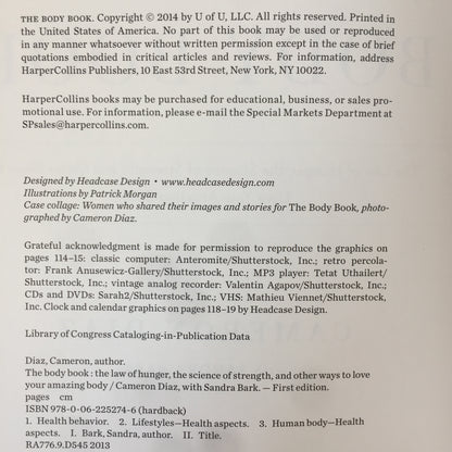 The Body Work - Cameron Diaz - Signed - 2013