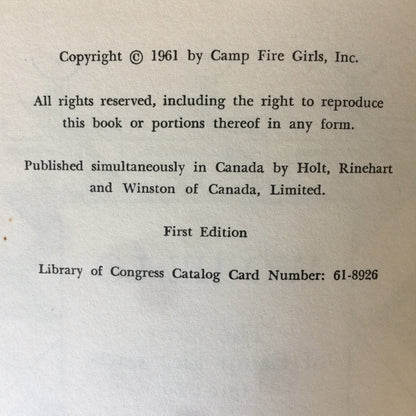 Wo-He-Lo: The Story of the Camp Fire Girls - Camp Fire Girls, Inc. - 1st Edition - 1961