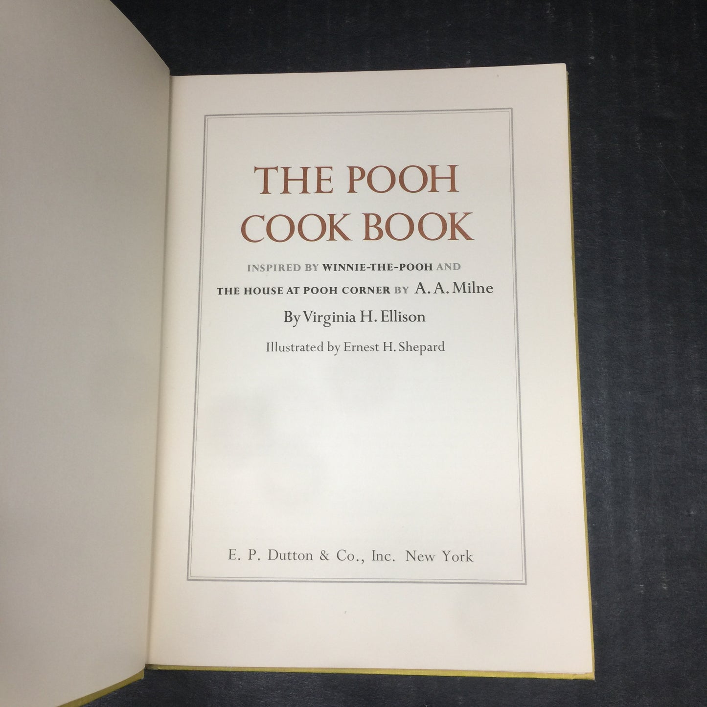 The Pooh Cook Book - Virginia H. Ellison - Early Print - 1969