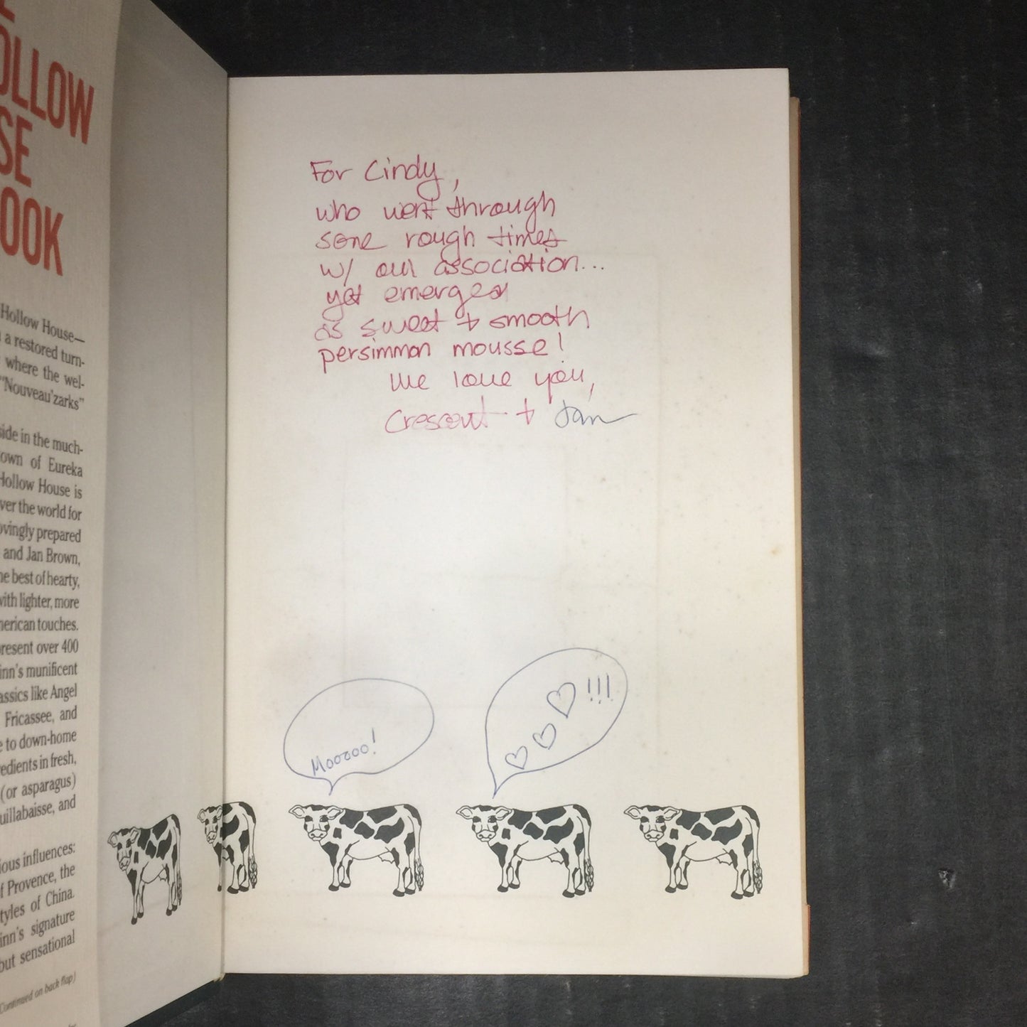 The Dairy Hollow House Cookbook - Crescent Dragonwagon with Jan Brown - Signed by Both Authors - First Edition - 1986