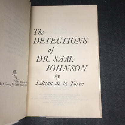 The Detections of Dr. Sam: Johnson - Lillian de la Torre - First Edition - Dust Jacket Illustrated by Edward Gorey - 1960