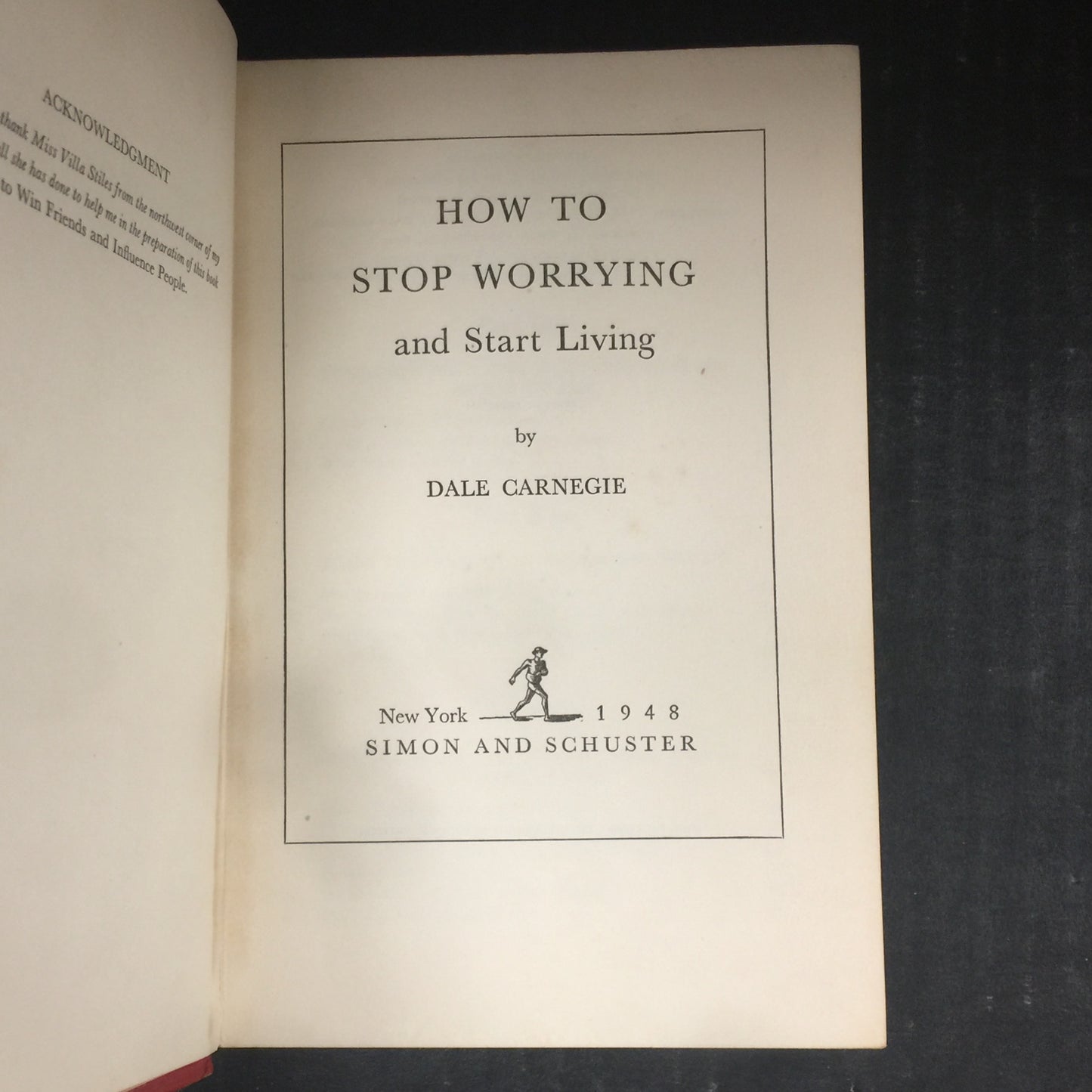 How To Stop Worrying and Start Living - Dale Carnegie - Seventh Printing - 1948