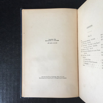 Life and Letters One and Two of John Greenleaf Whittier - Samuel Pickard - Early Print - 2 Volumes - 1899