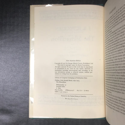 The Silmarillion - J.R.R. Tolkien - First American Edition - Fourth Print - Includes map - 1977