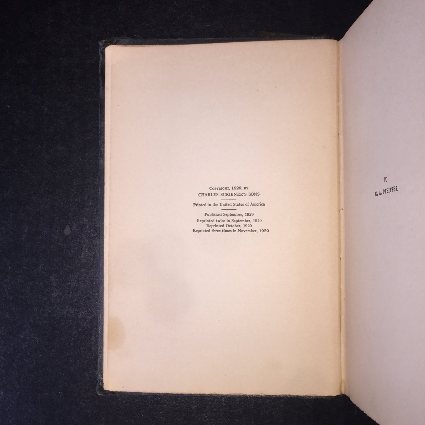 A Farewell to Arms - Ernest Hemingway - Early Print - 1929