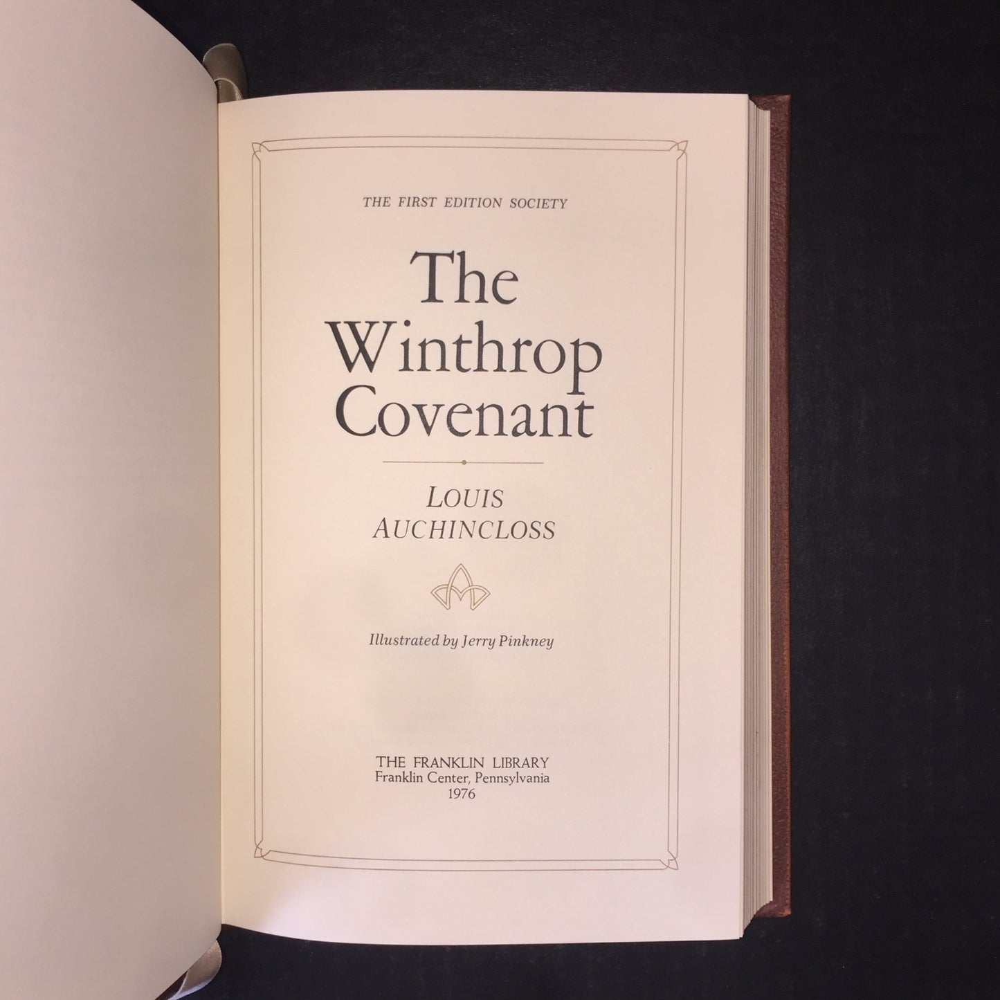 The Winthrop Covenant - Louis Auchincloss - 1st Edition - Franklin Library - 1976