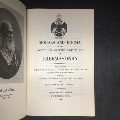 Morals And Dogma - Freemason - Signed by Many High Ranking Masons - Very Scarce - 1966