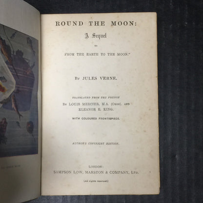 Round the Moon - Jules Verne - Early UK Printing - 1873