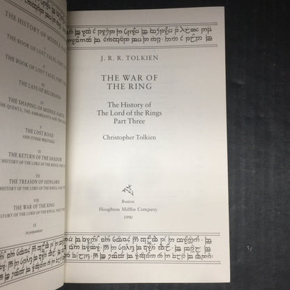 The War of the Ring - J.R.R. Tolkien - First American Edition - 1990